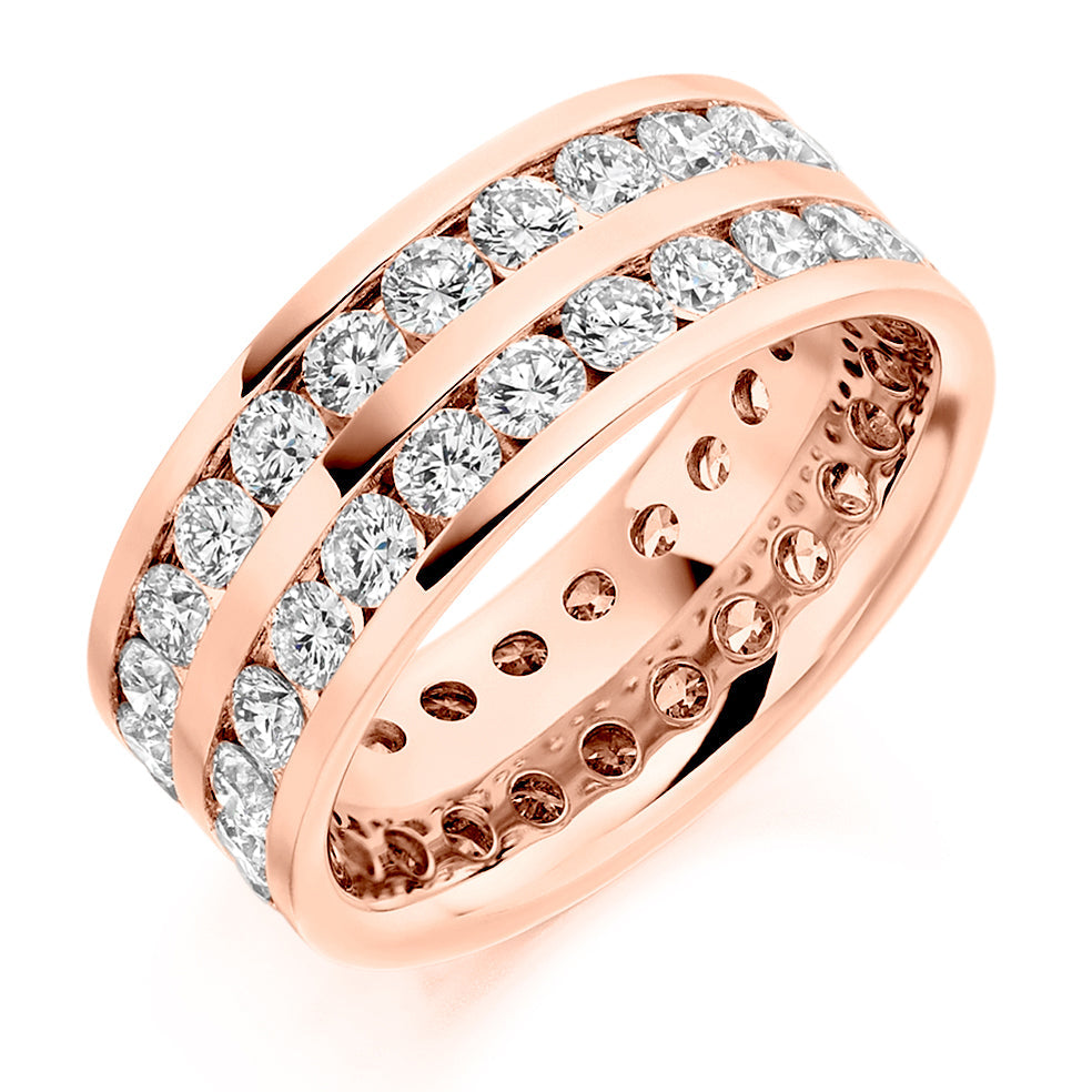 Channel-Set Full Eternity Ring, 3.15ct total in Rose Gold