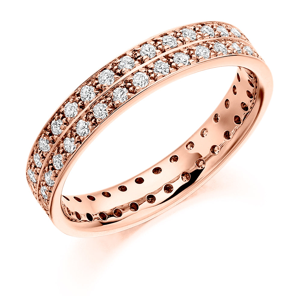 Grain-Set Full Eternity Ring, 0.8ct total in Rose Gold