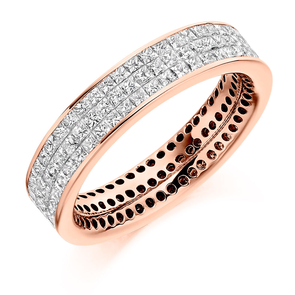 Invisible-Set Channel Full Eternity Ring, 2.3ct total in Rose Gold