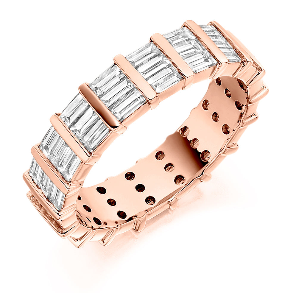Bar-Set Full Eternity Ring, 2.0ct total (FET2040) in Rose Gold