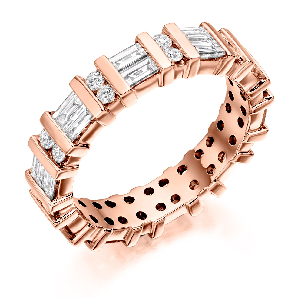 Bar-Set Full Eternity Ring, 2.0ct total (FET2044) in Rose Gold