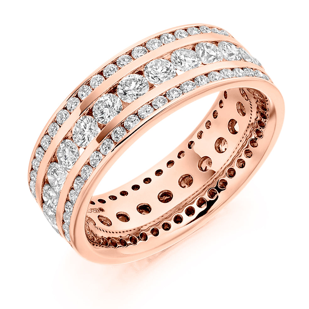 Channel-Set Full Eternity Ring, 2.6ct total in Rose Gold