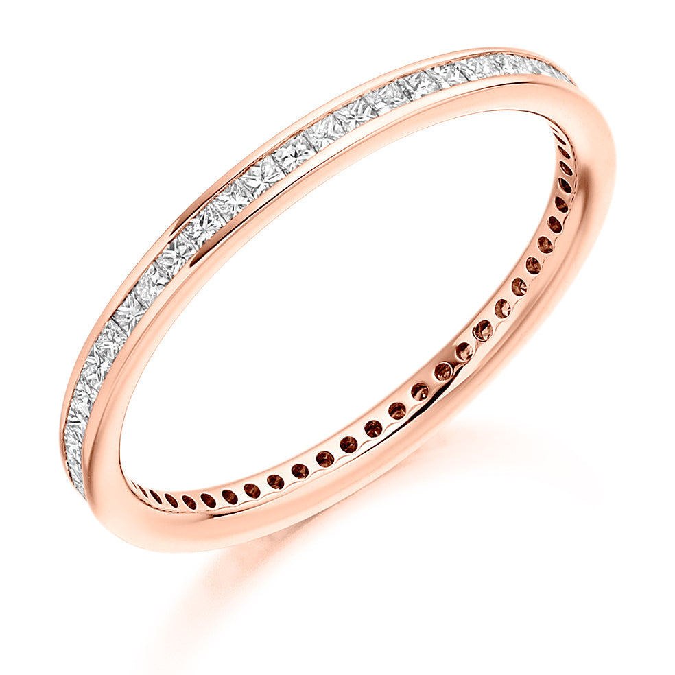 Channel-Set Diamond Full Eternity Ring F, 0.5ct in Rose Gold