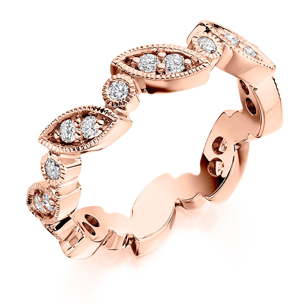 Rubover Full Eternity Ring, 0.5ct total (FET2118) in Rose Gold
