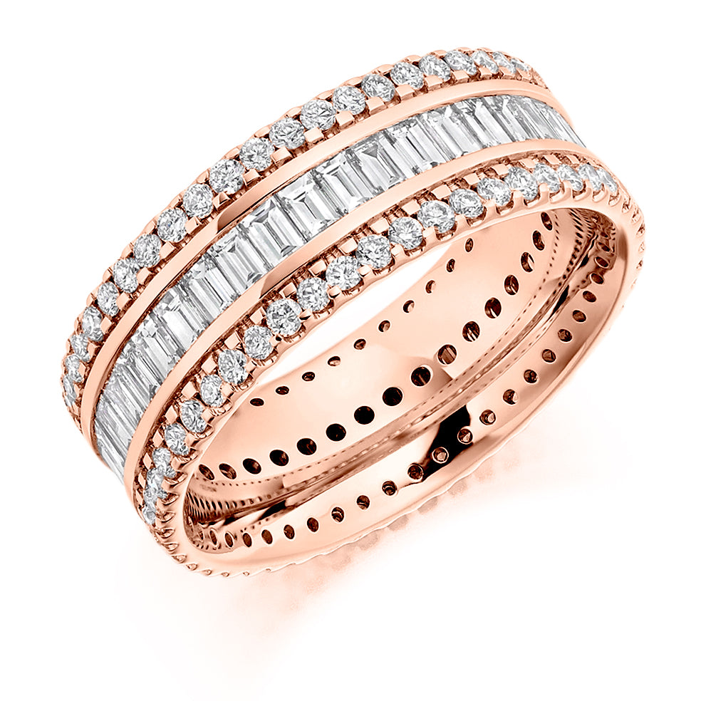 Channel & Micro-Claw Full Eternity Ring, 2.5ct total (FET2158) in Rose Gold