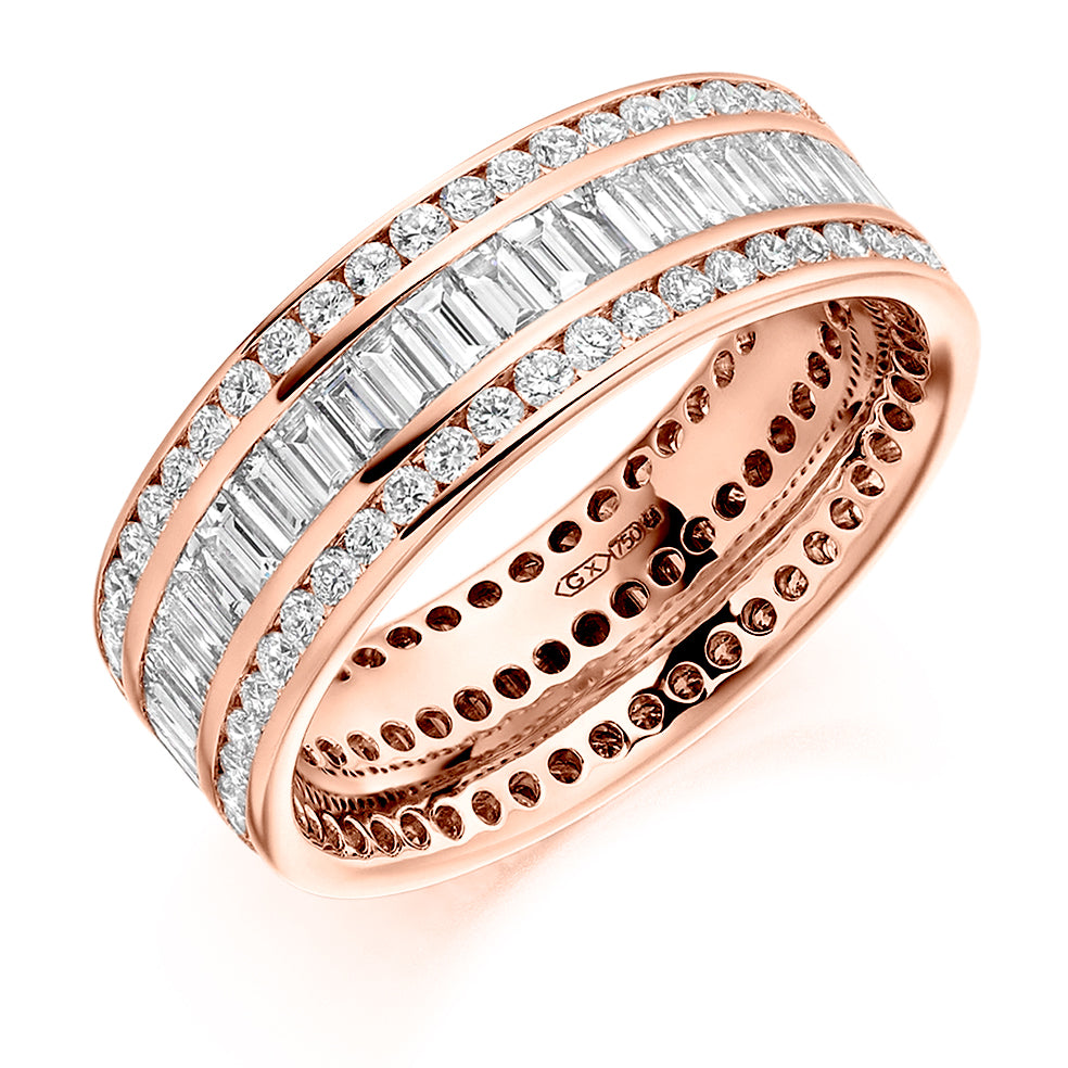 Channel-Set Full Eternity Ring, 2.4ct total in Rose Gold
