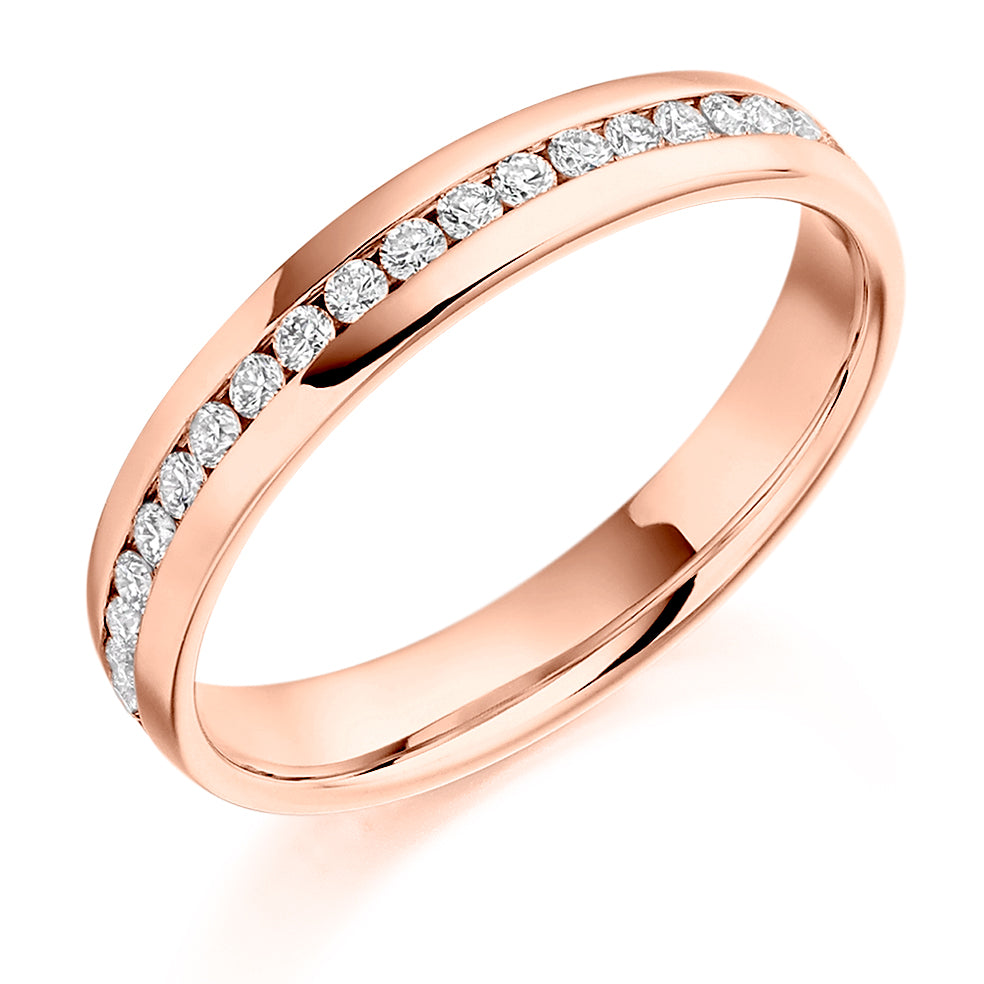 Channel-Set Diamond Full Eternity Ring B, 0.5ct in Rose Gold