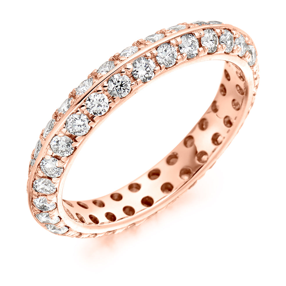 Grain-Set Full Eternity Ring, 1.5ct total in Rose Gold