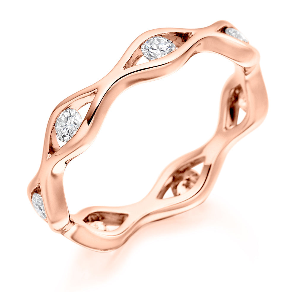 Flush-Set Full Eternity Ring, 0.45ct total in Rose Gold