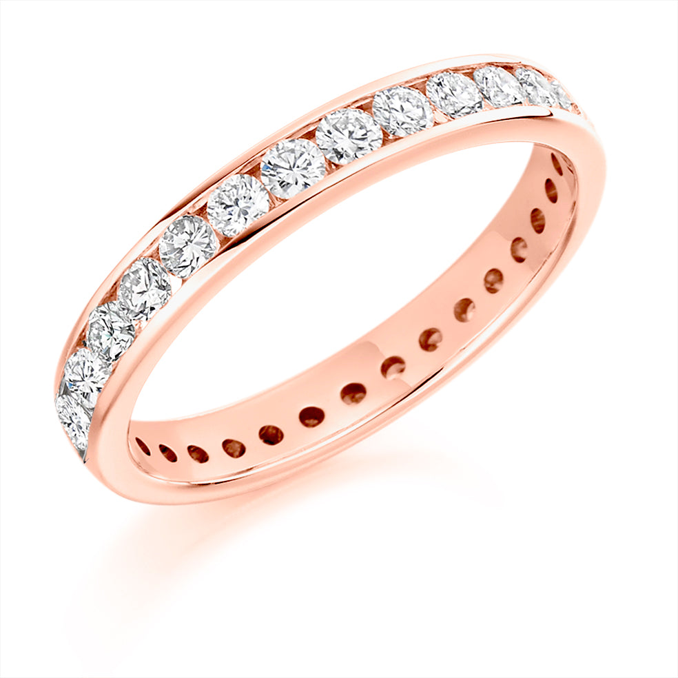 Channel-Set Full Eternity Ring, 1.0ct total in Rose Gold