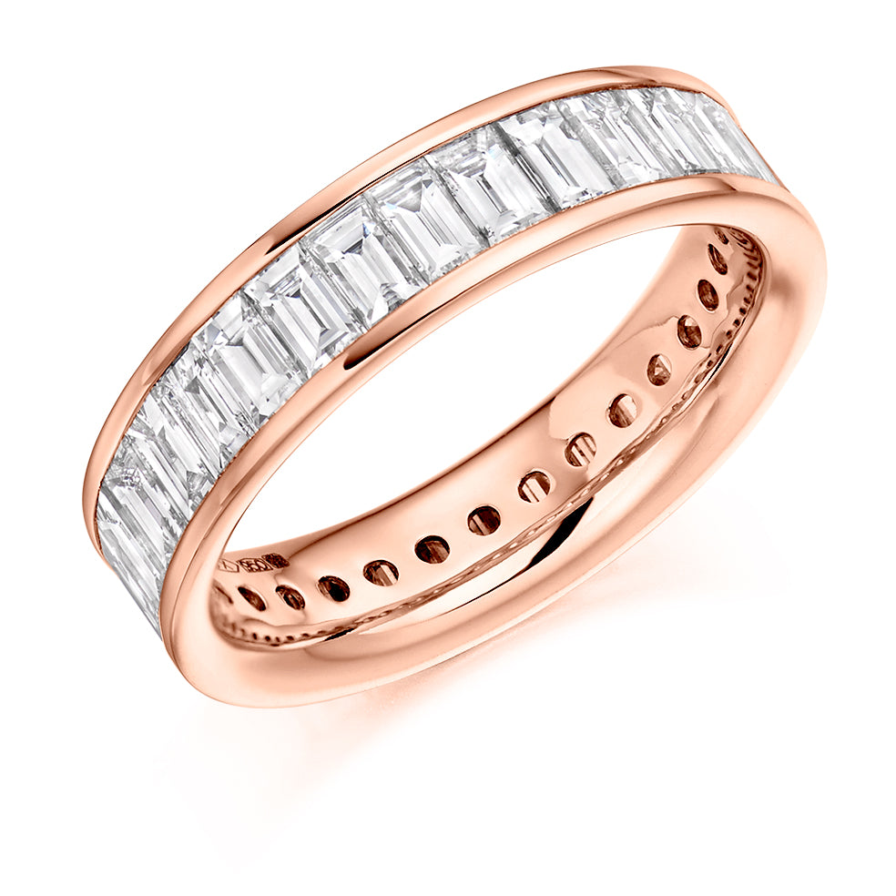 Channel-Set Diamond Full Eternity Ring, 3.0ct in Rose Gold