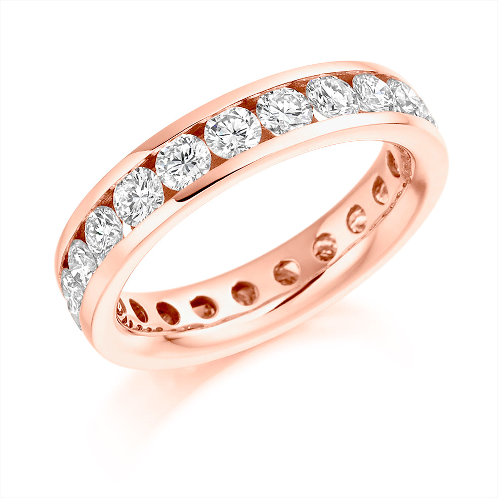 Channel-Set Full Eternity Ring, 2.5ct total (FET2727) in Rose Gold