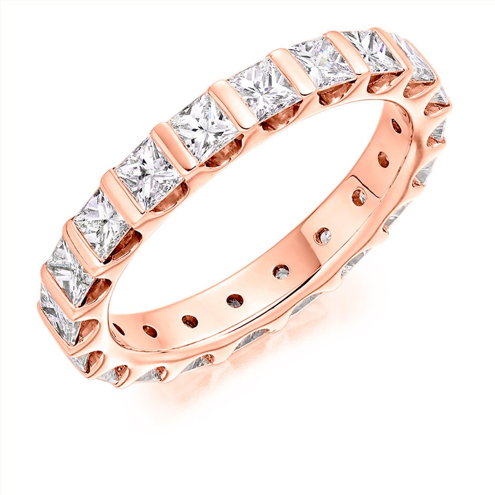 Bar-Set Full Eternity Ring, 2.0ct total (FET2736) in Rose Gold