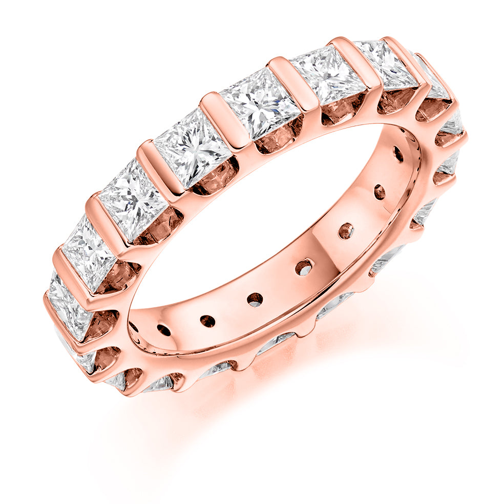 Bar-Set Full Eternity Ring, 3.0ct total (FET2800) in Rose Gold