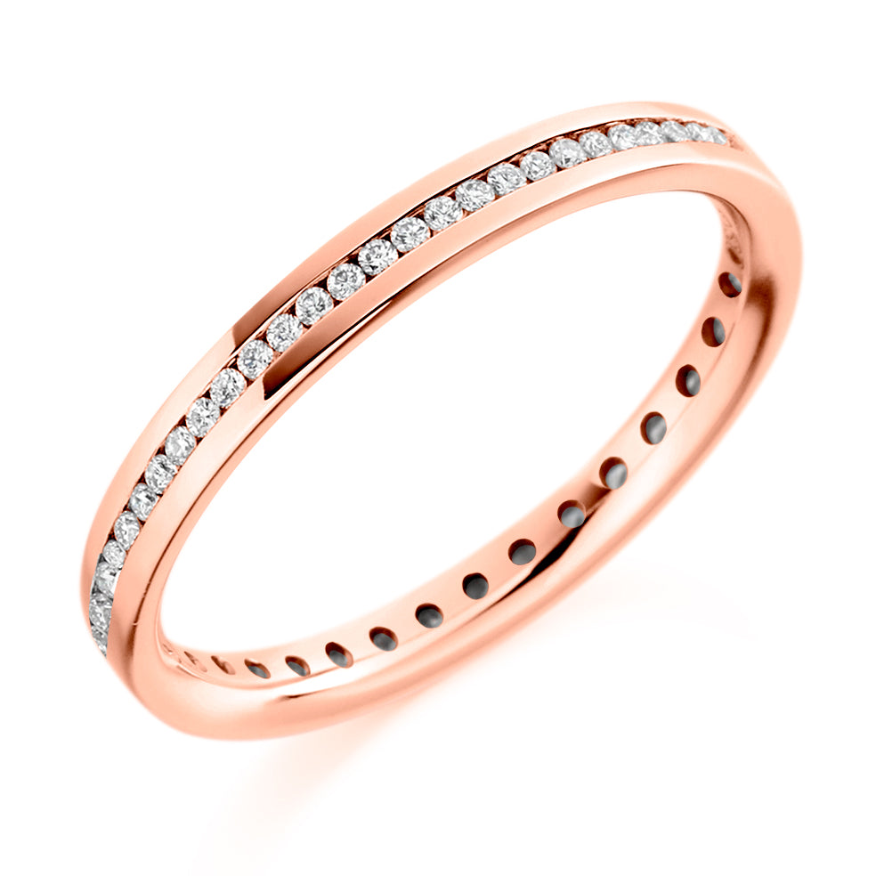 Channel-Set Full Eternity Ring, 0.25ct total in Rose Gold