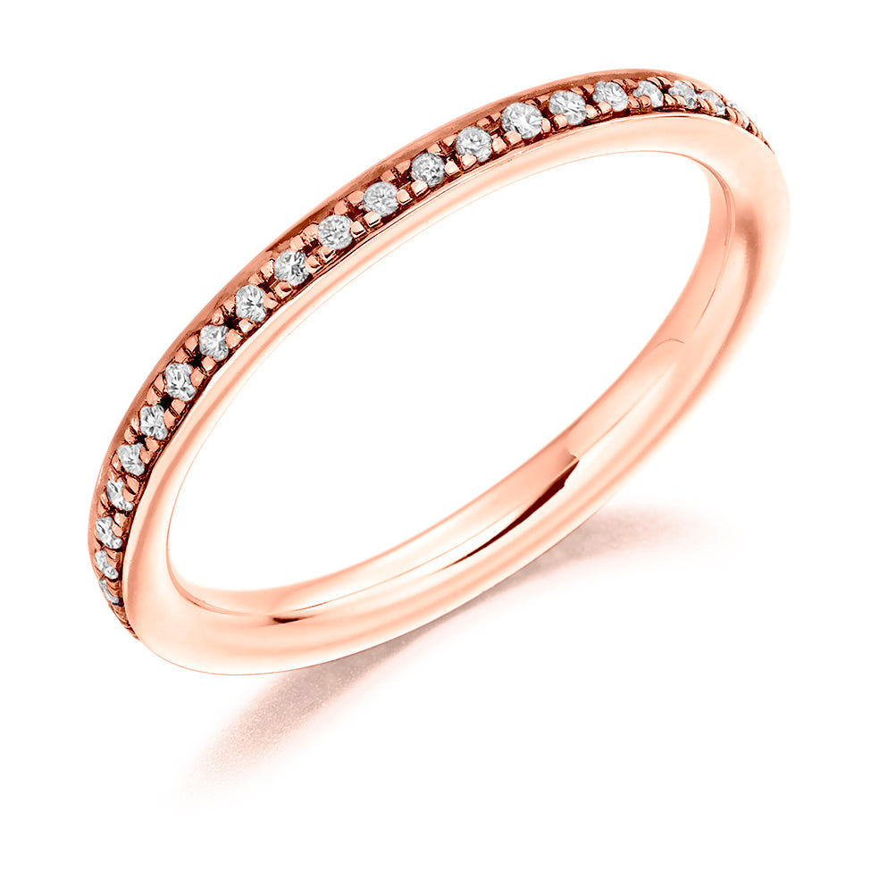 Grain-Set Diamond Full Eternity Ring B, 0.25ct in Rose Gold