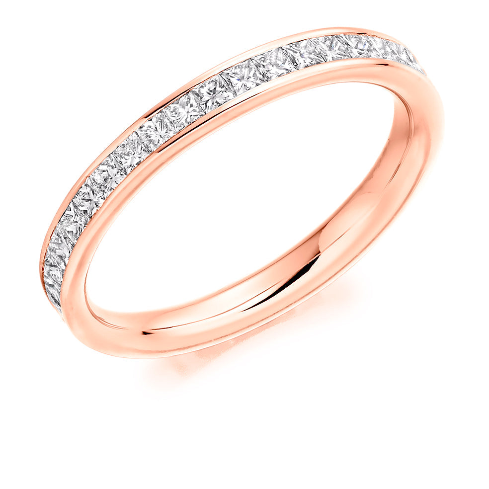 Channel-Set Diamond Full Eternity Ring, 1.0ct in Rose Gold