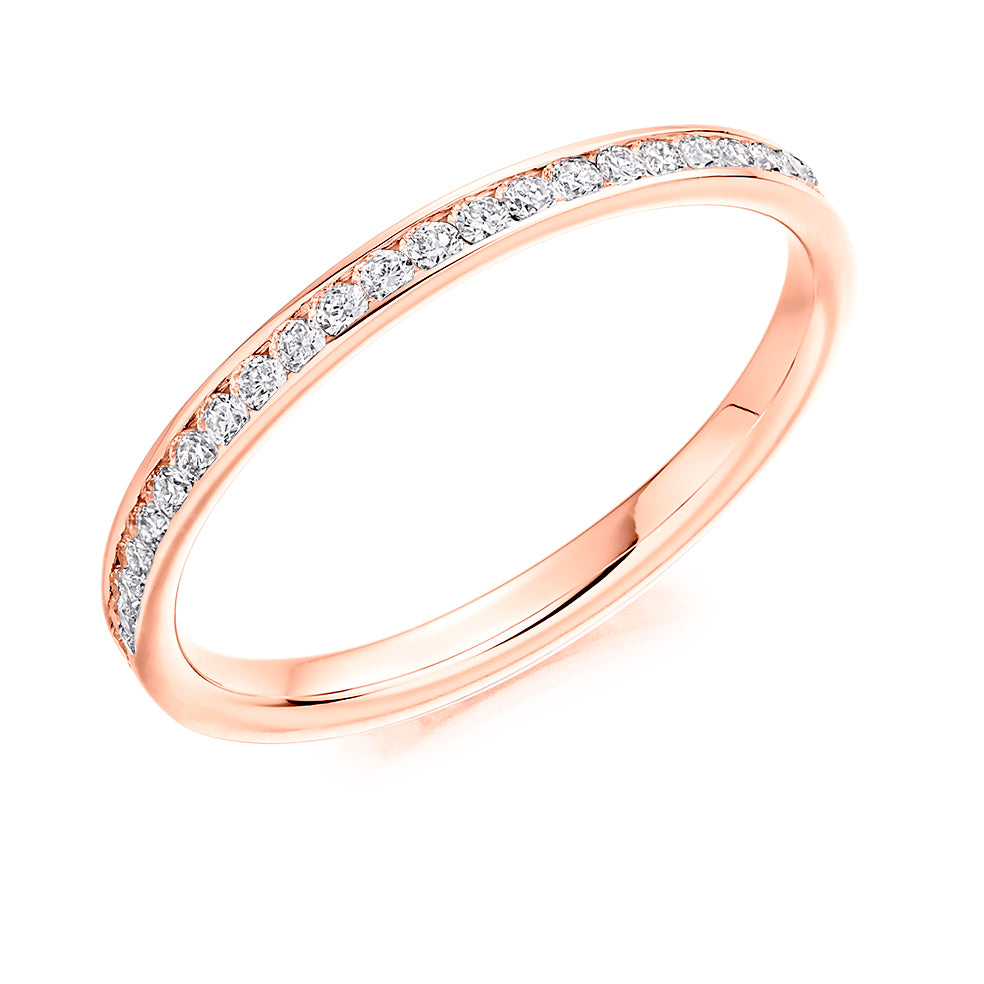 Channel-Set Diamond Full Eternity Ring, 0.4ct in Rose Gold