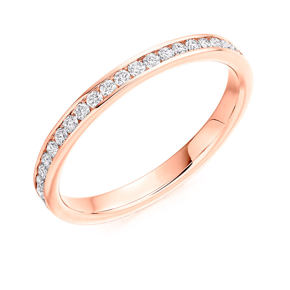 Channel-Set Diamond Full Eternity Ring D, 0.5ct in Rose Gold