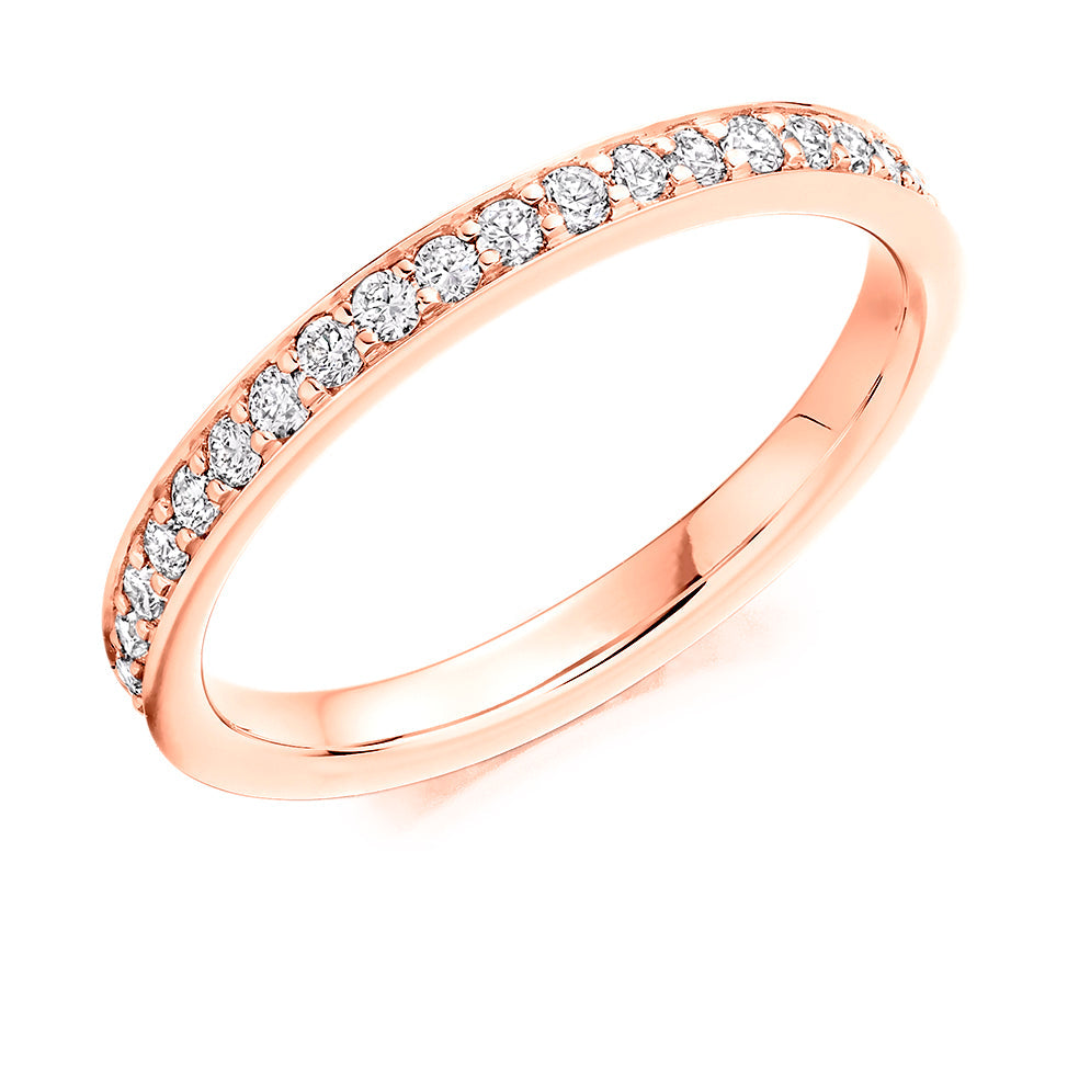 Grain-Set Diamond Full Eternity Ring, 0.65ct in Rose Gold