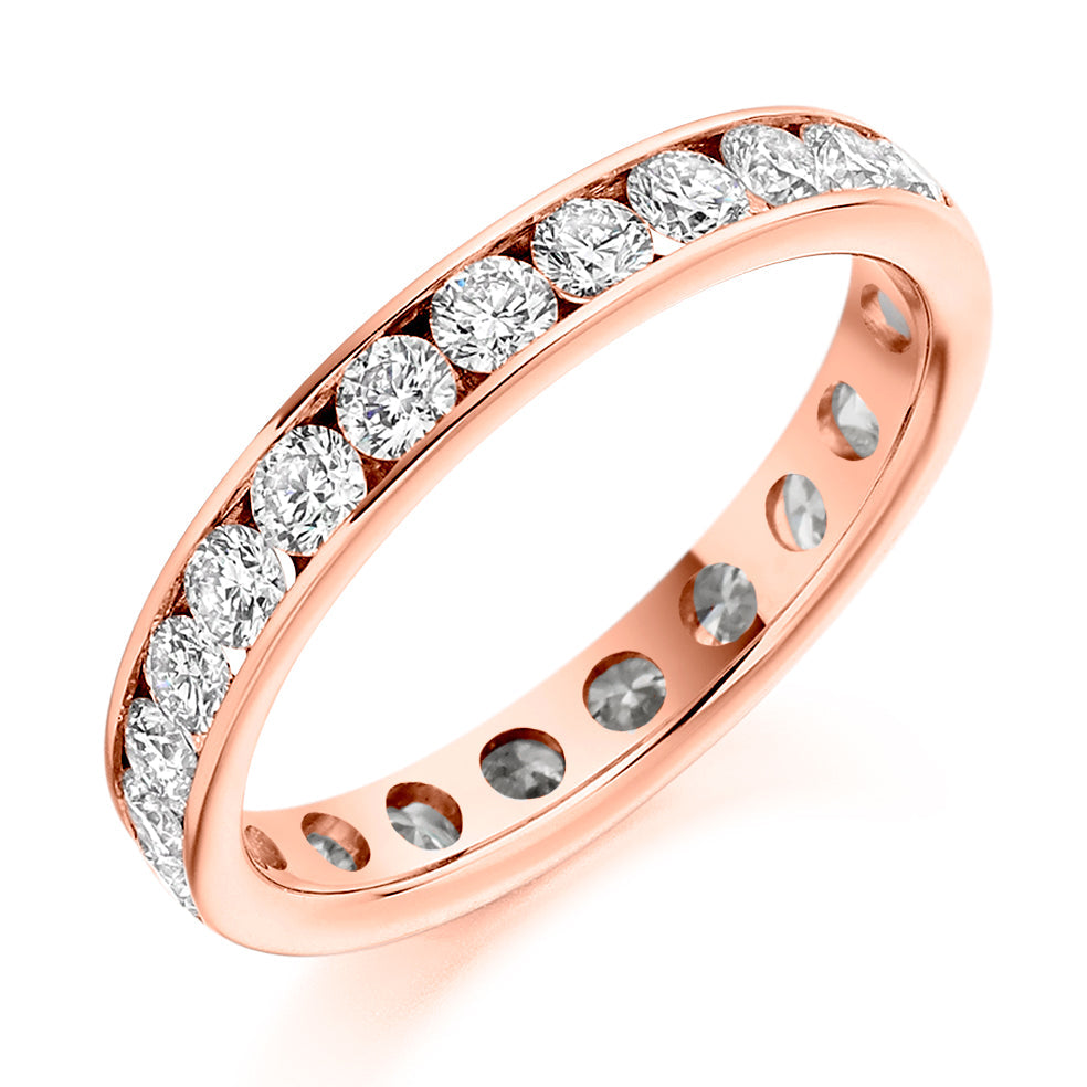 Channel-Set Full Eternity Ring, 1.35ct total (FET8079) in Rose Gold