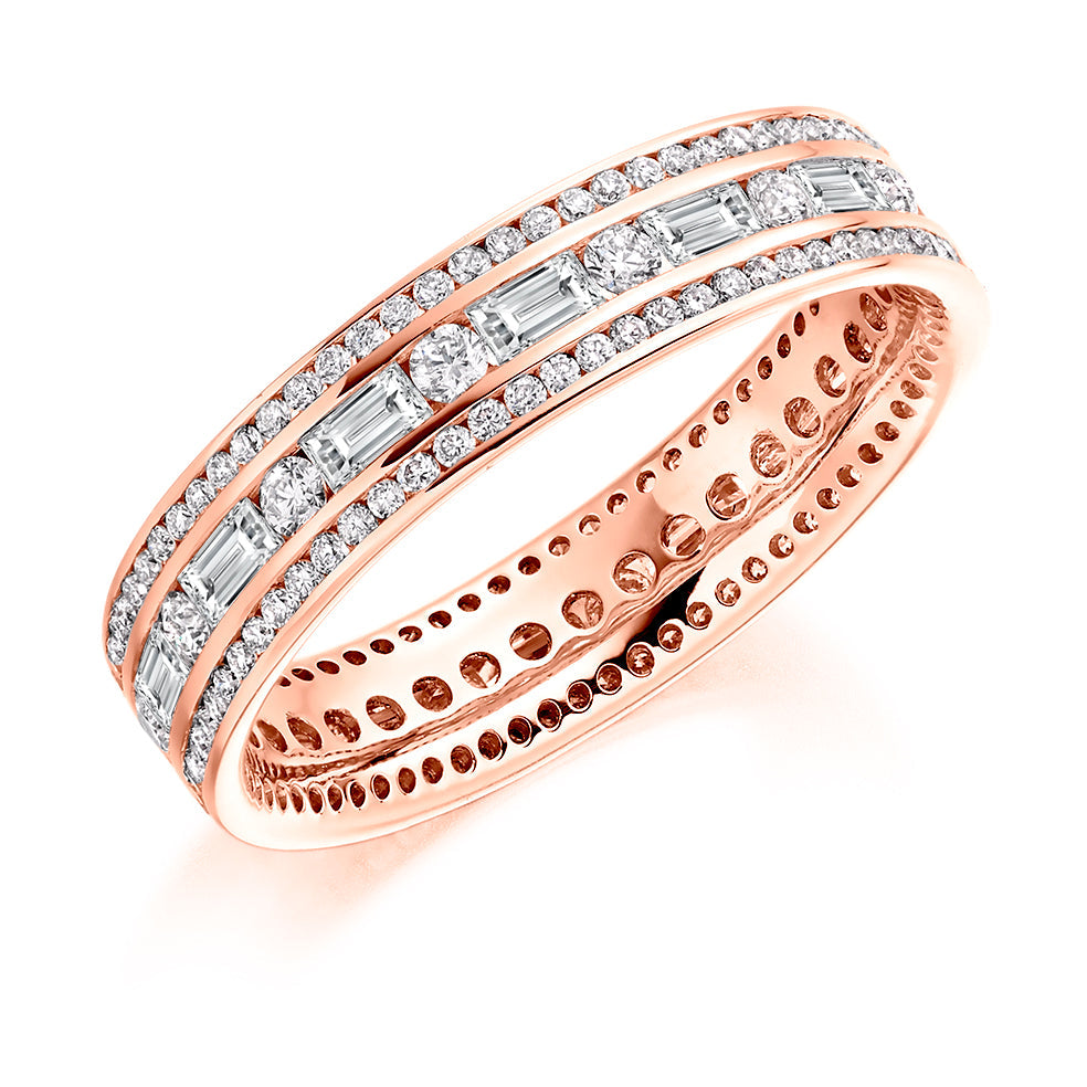 Channel-Set Full Eternity Ring, 1.25ct total (FET8251) in Rose Gold