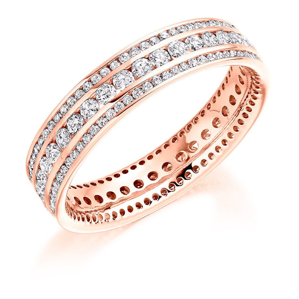Channel-Set Full Eternity Ring, 1.05ct total in Rose Gold