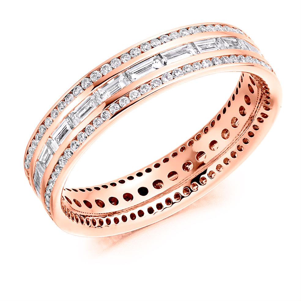 Channel-Set Full Eternity Ring, 1.35ct total in Rose Gold