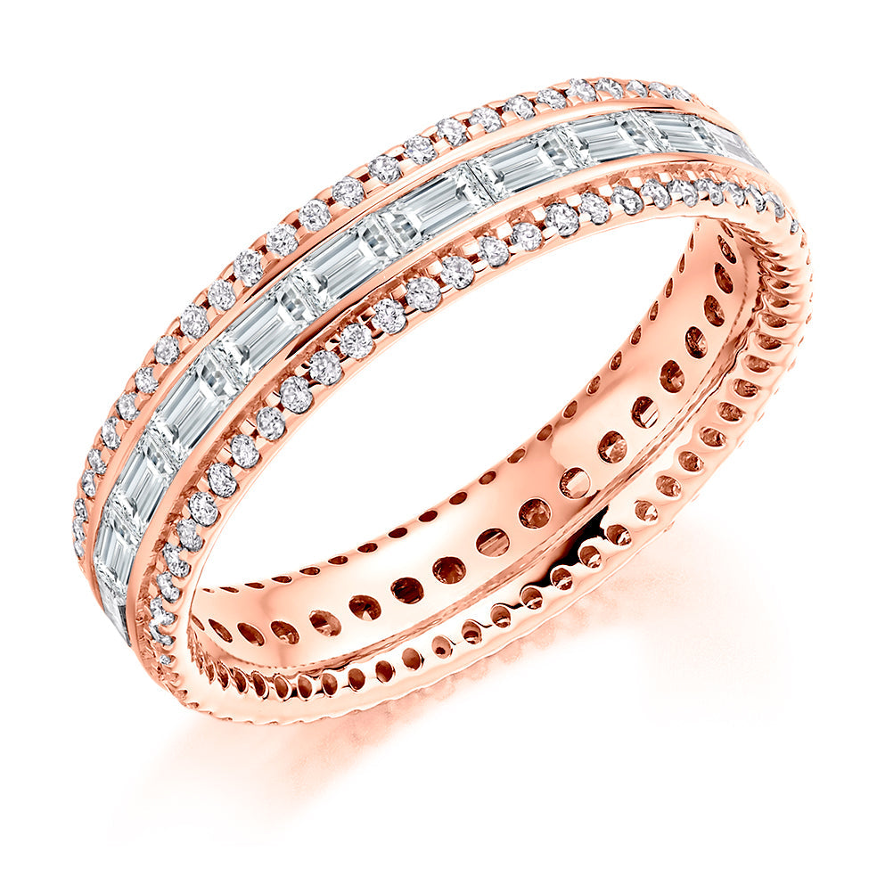 Channel & Micro-Claw Full Eternity Ring, 1.35ct total (FET8255) in Rose Gold