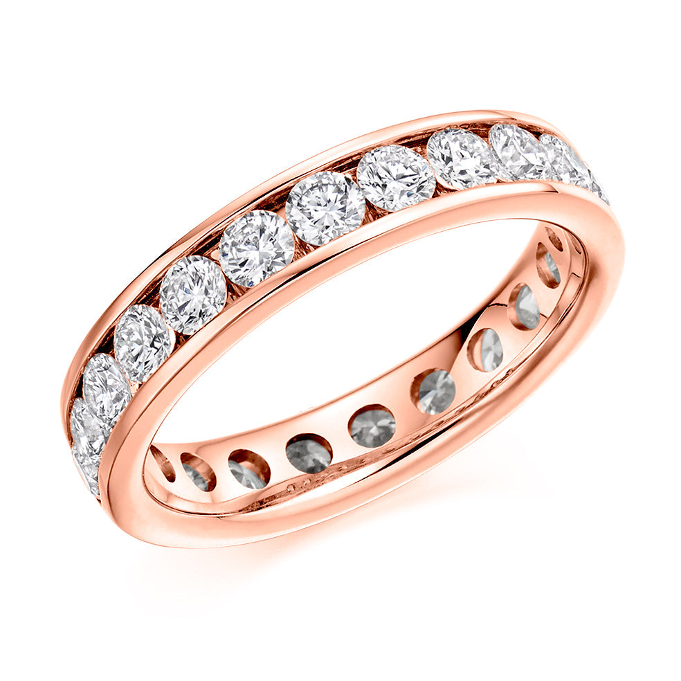 Channel-Set Full Eternity Ring, 2.0ct total in Rose Gold