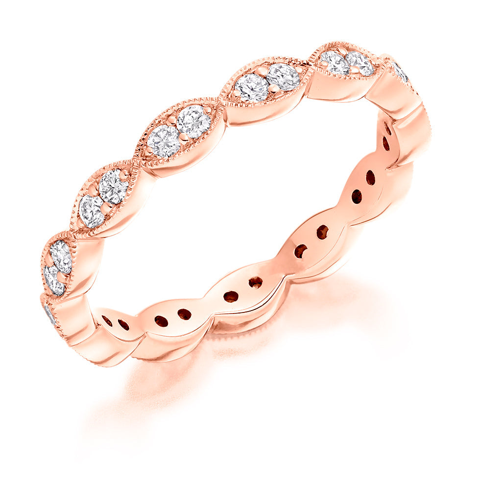 Grain-Set Full Eternity Ring, 0.45ct total in Rose Gold
