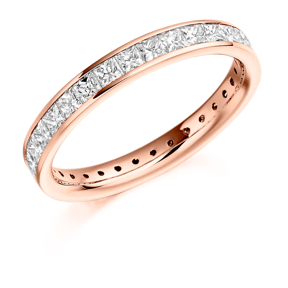 Channel-Set Diamond Full Eternity Ring, 1.6ct in Rose Gold