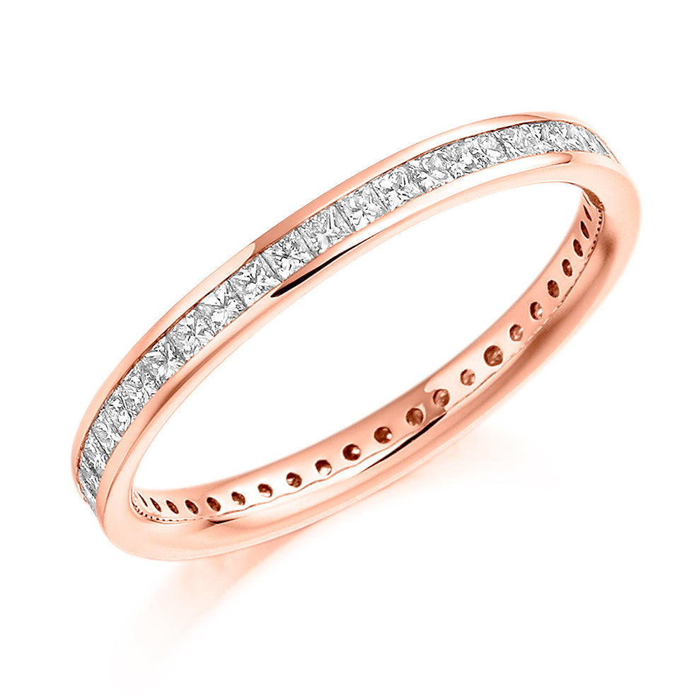 Channel-Set Diamond Full Eternity Ring D, 0.75ct in Rose Gold