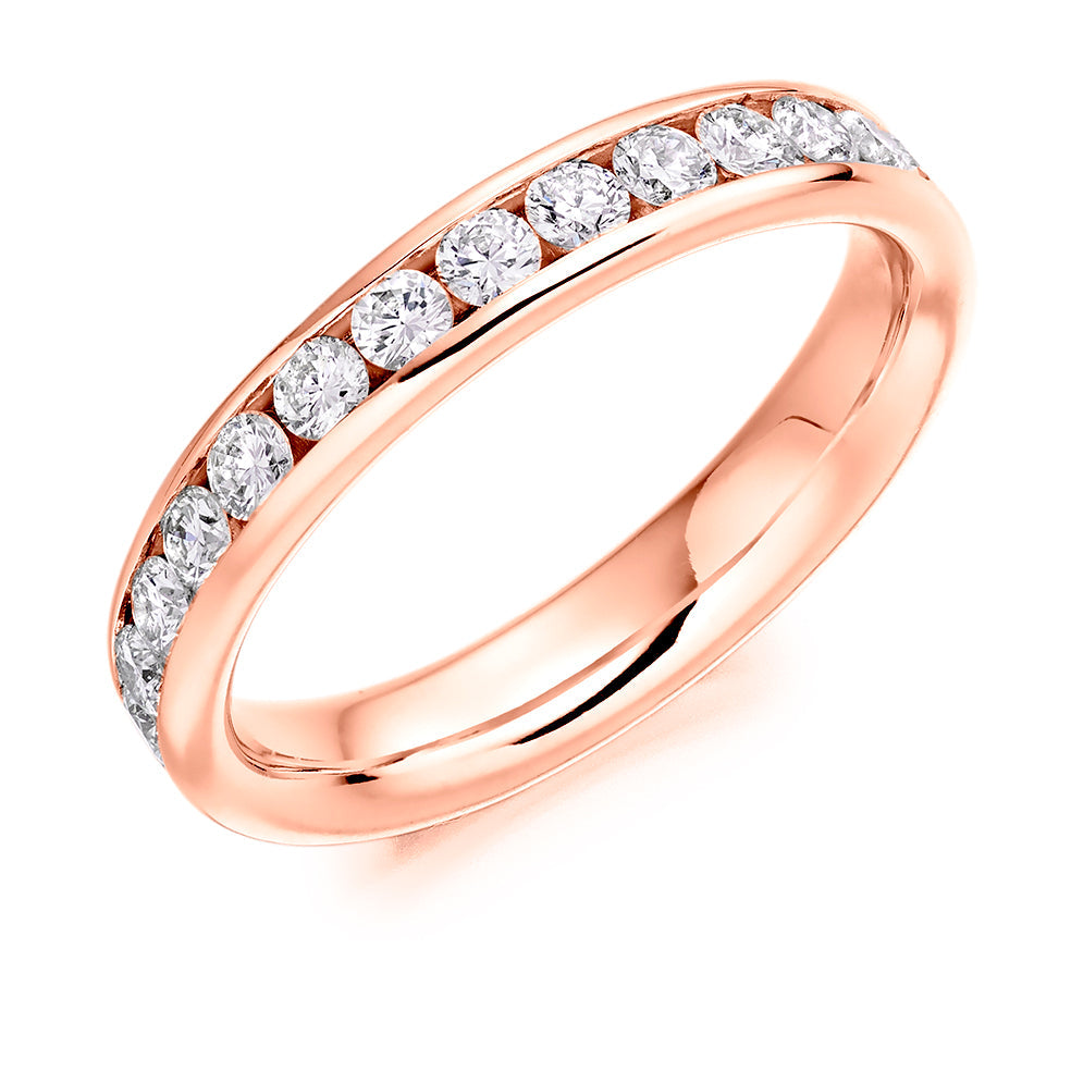 Channel-Set Diamond Full Eternity Ring, 1.3ct in Rose Gold