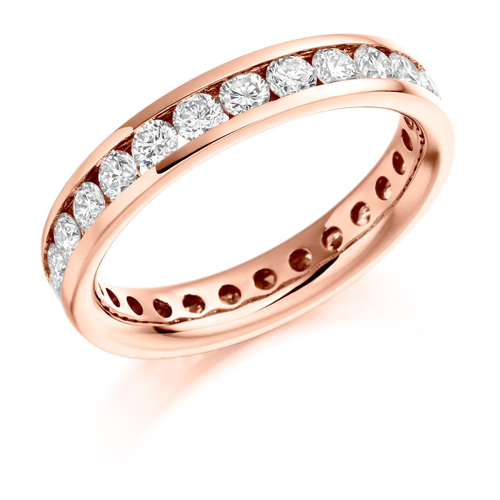 Channel-Set Diamond Full Eternity Ring, 1.75ct in Rose Gold