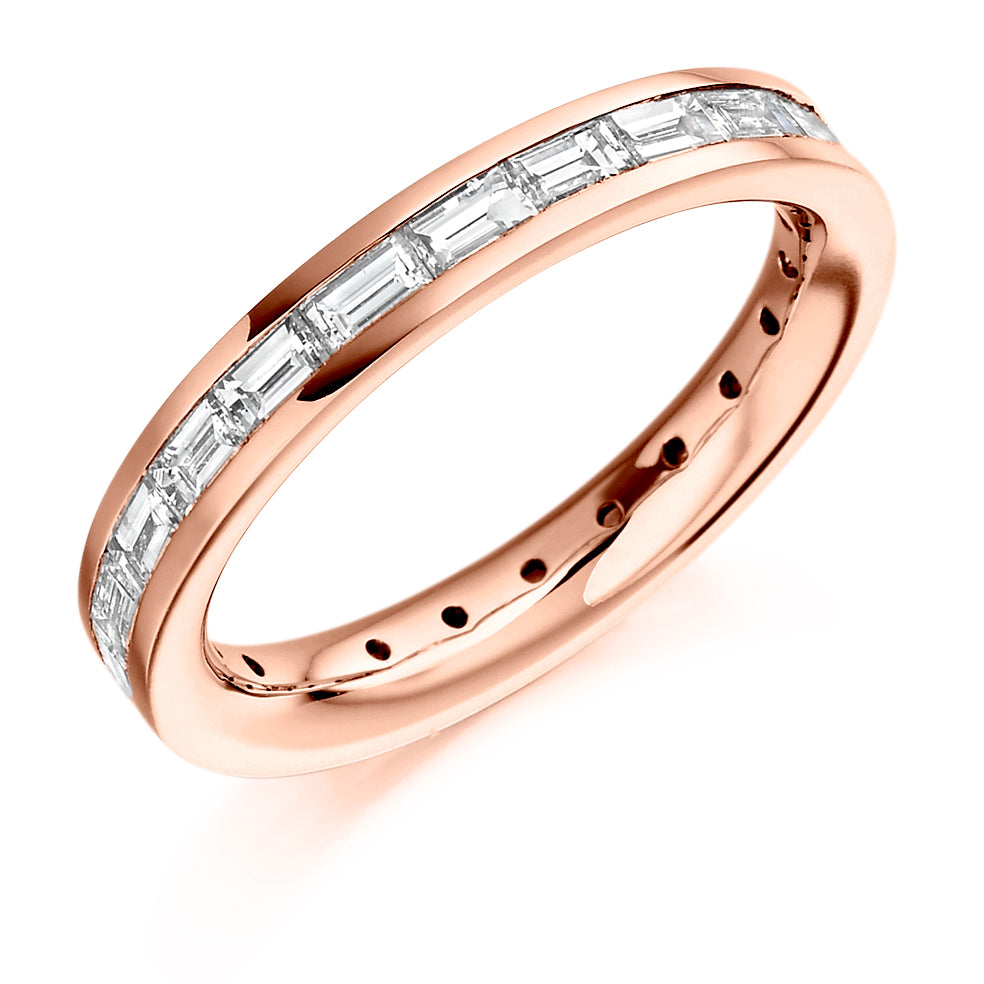 Channel-Set Diamond Full Eternity Ring with Right-Hand, 1.5ct in Rose Gold