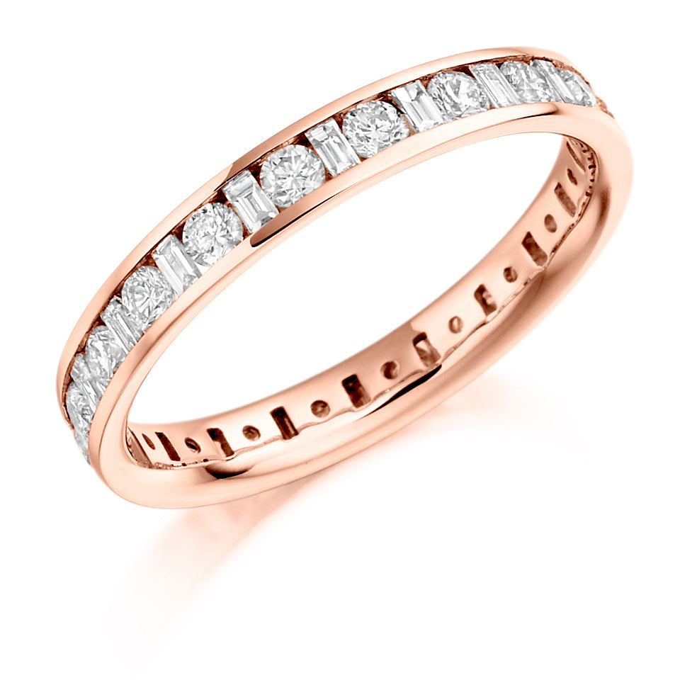 Channel-Set Full Eternity Ring, 1.15ct total (FET903) in Rose Gold