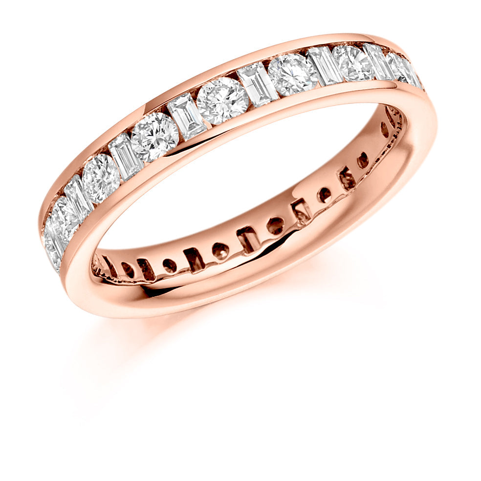 Channel-Set Full Eternity Ring, 2.0ct total (FET905) in Rose Gold