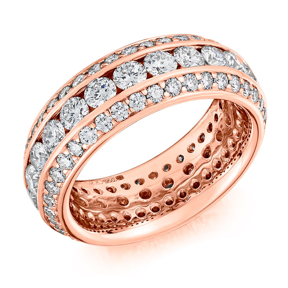Channel-Set Full Eternity Ring, 4.0ct total in Rose Gold