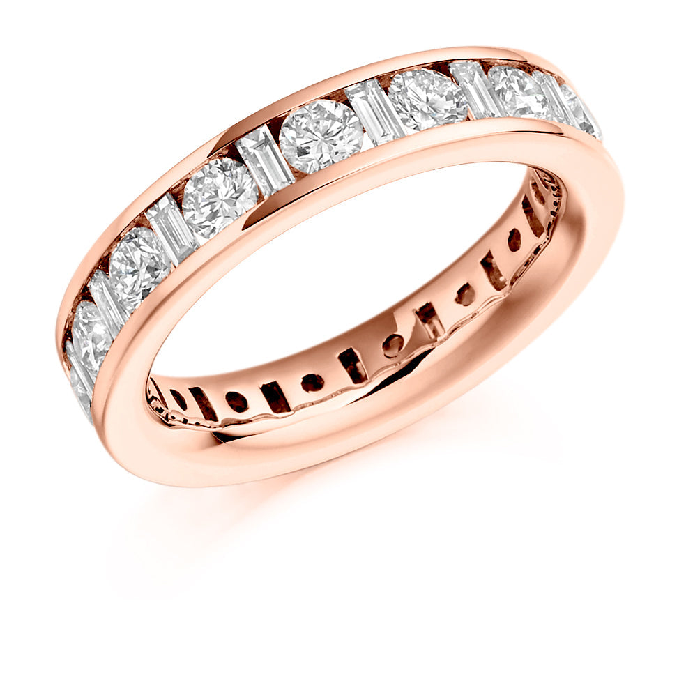 Channel-Set Full Eternity Ring, 3.01ct total in Rose Gold
