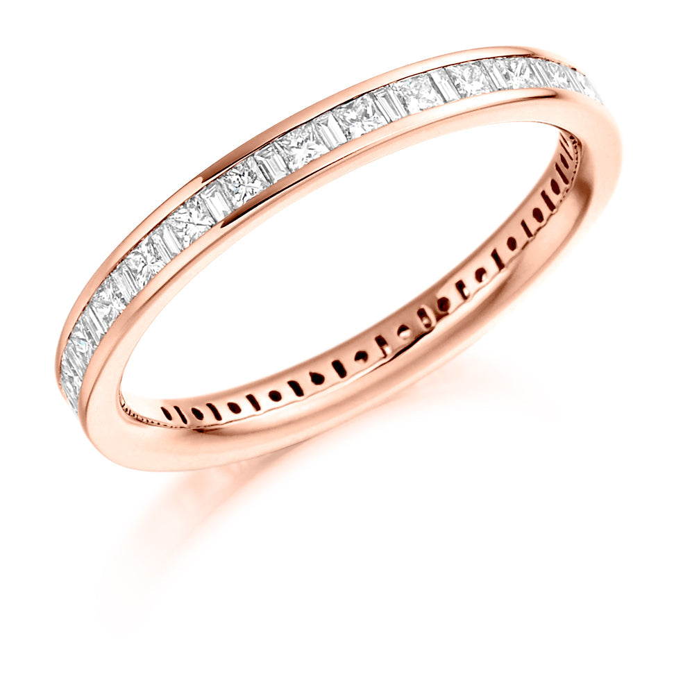 Channel-Set Diamond Full Eternity Ring D, 1.0ct in Rose Gold
