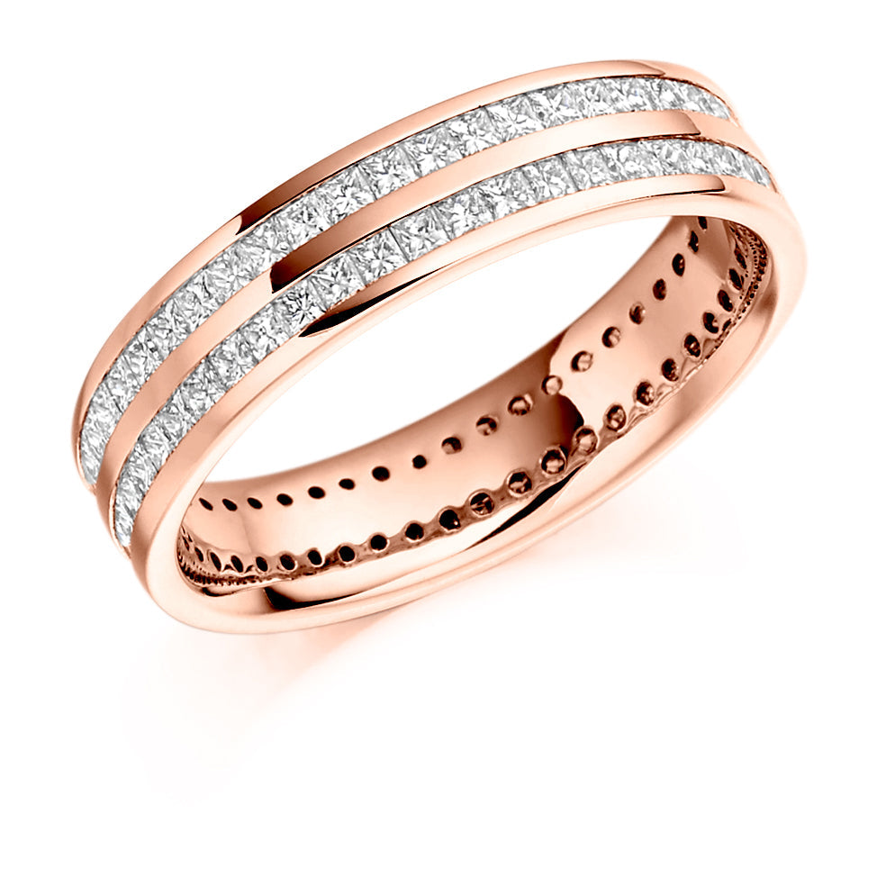 Channel-Set Full Eternity Ring, 1.5ct total (FET932) in Rose Gold