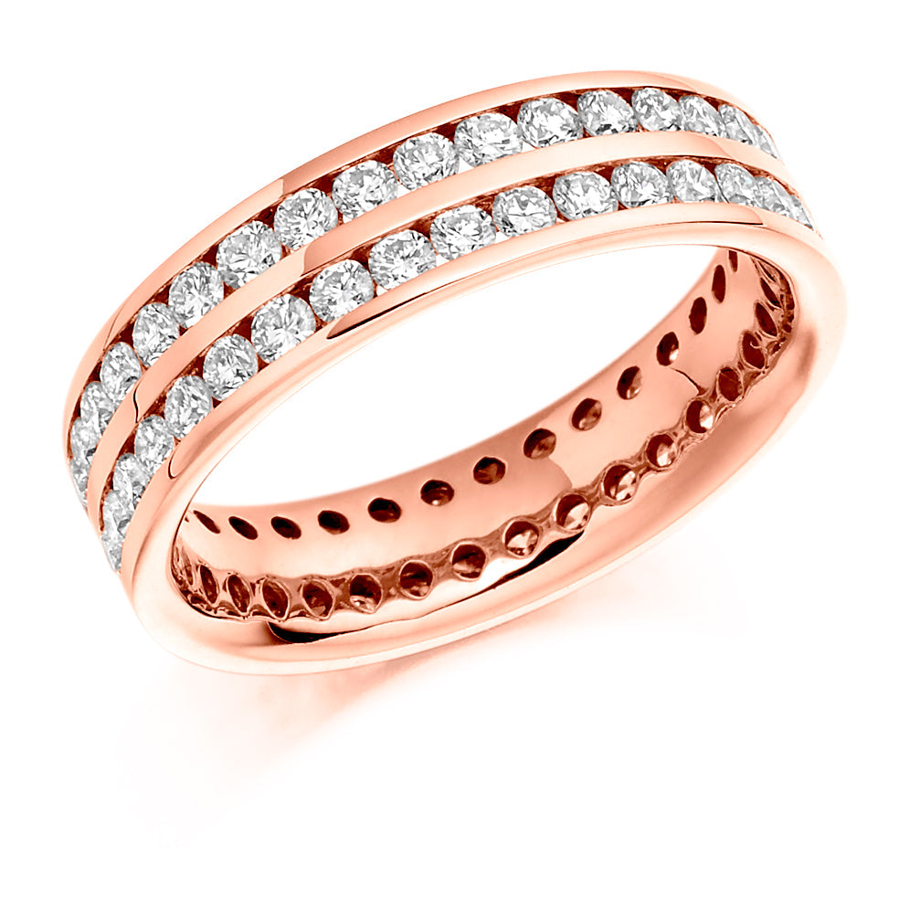 Channel-Set Full Eternity Ring, 1.75ct total in Rose Gold