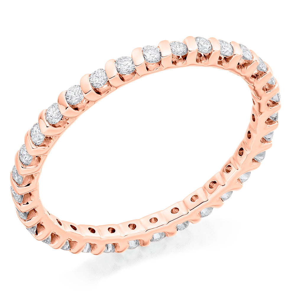 Bar-Set Full Eternity Ring, 0.5ct total in Rose Gold