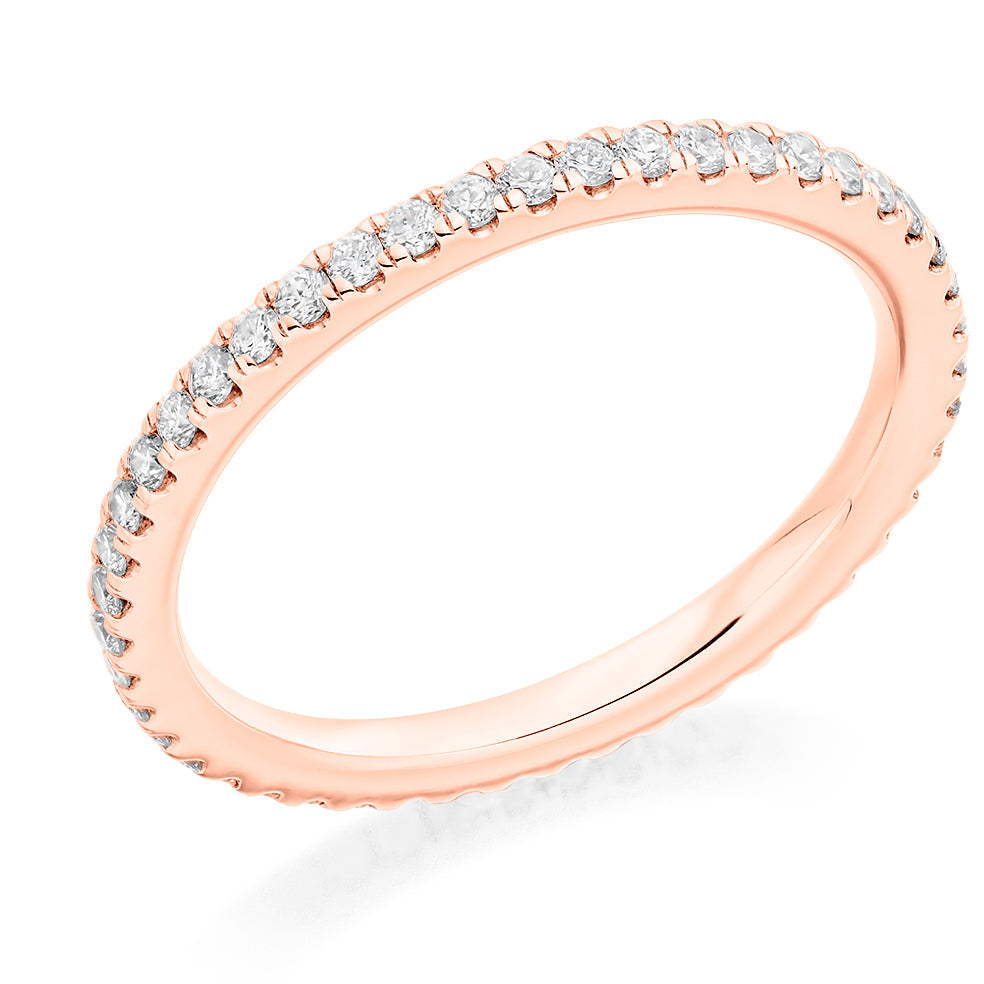 Micro-Claw Diamond Full Eternity Ring B, 0.5ct in Rose Gold