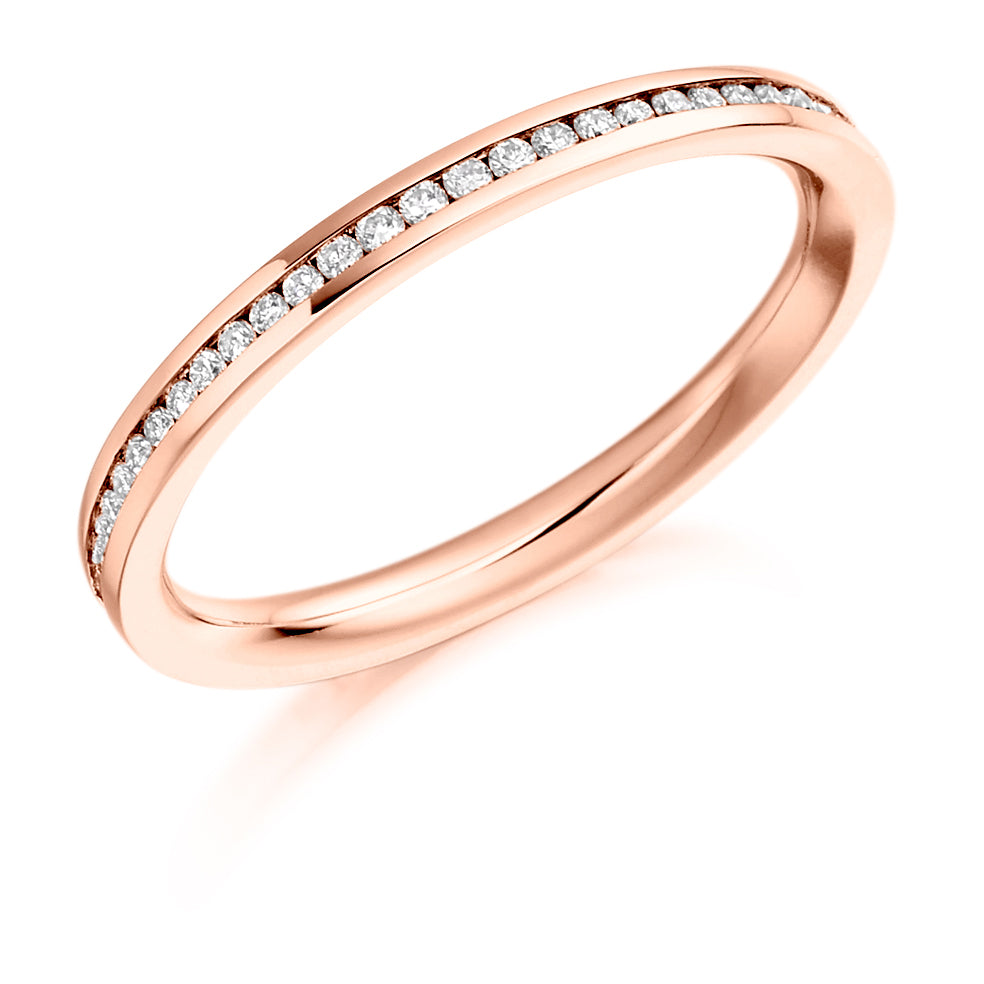 Channel-Set Diamond Full Eternity Ring B, 0.33ct in Rose Gold