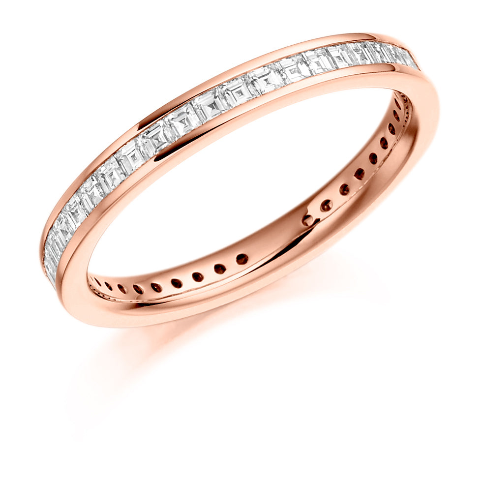 Channel-Set Full Eternity Ring, 1.0ct total (FETRC887) in Rose Gold