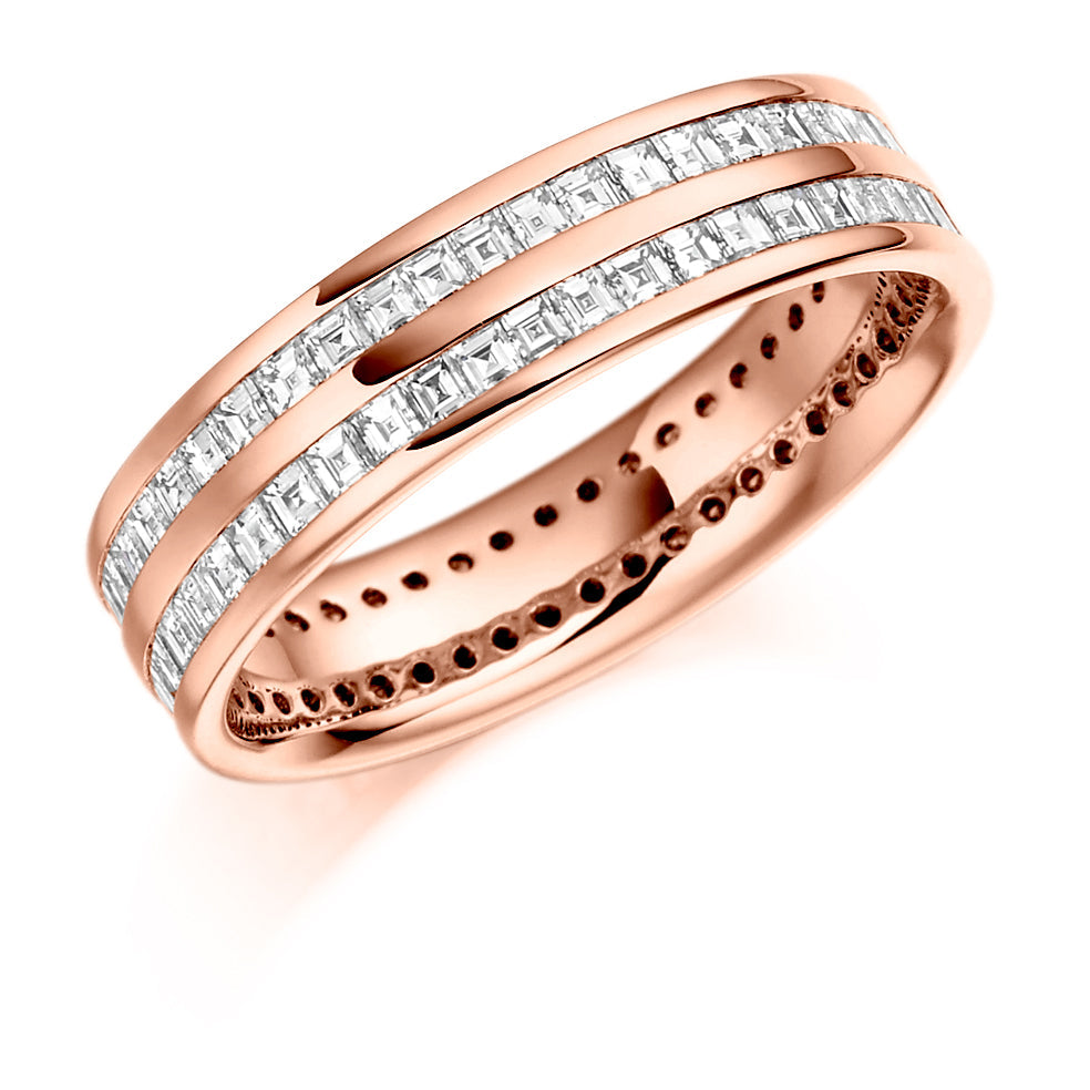 Channel-Set Full Eternity Ring, 1.5ct total (FETRC932) in Rose Gold