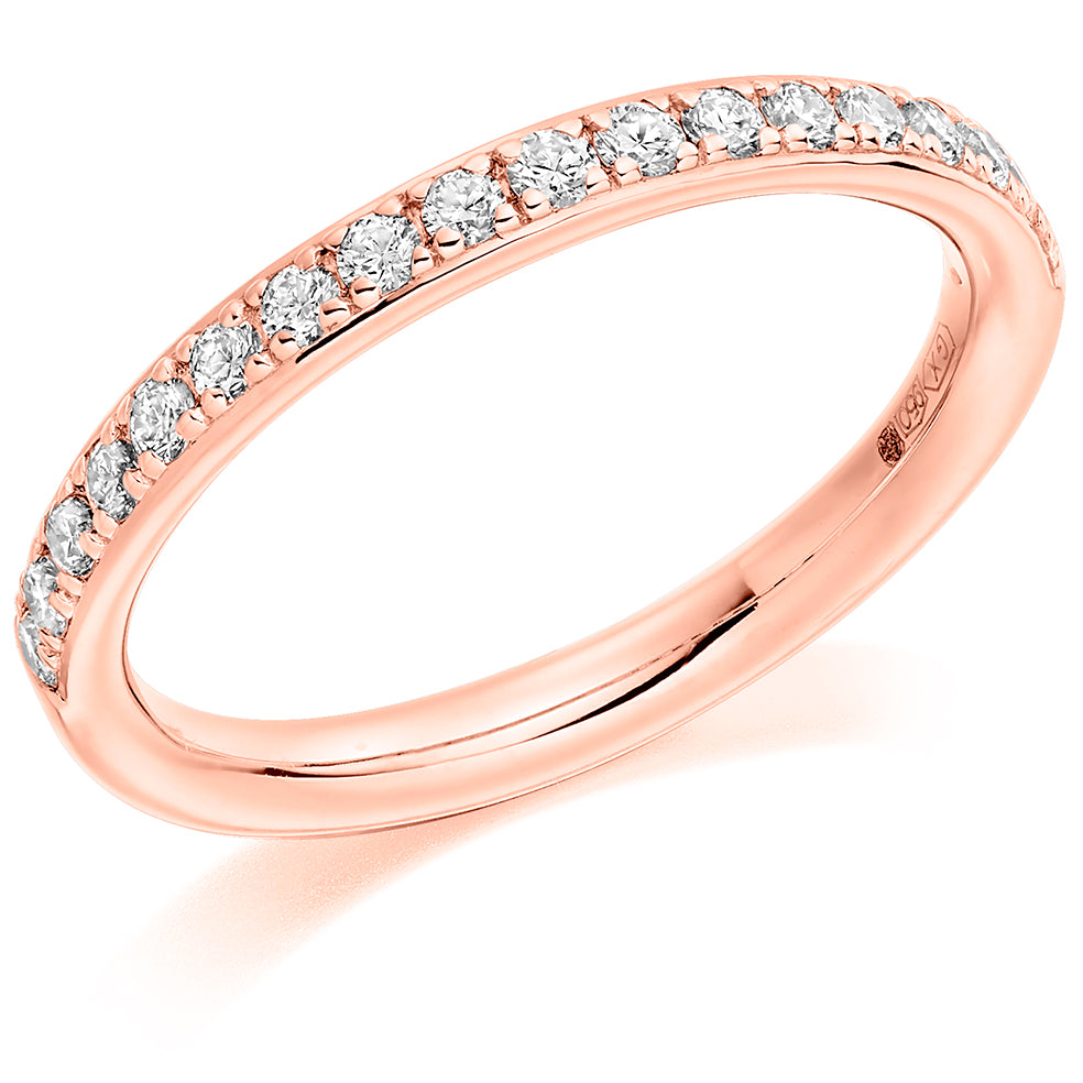 Grain-Set Half Eternity Ring, 0.33ct total in Rose Gold