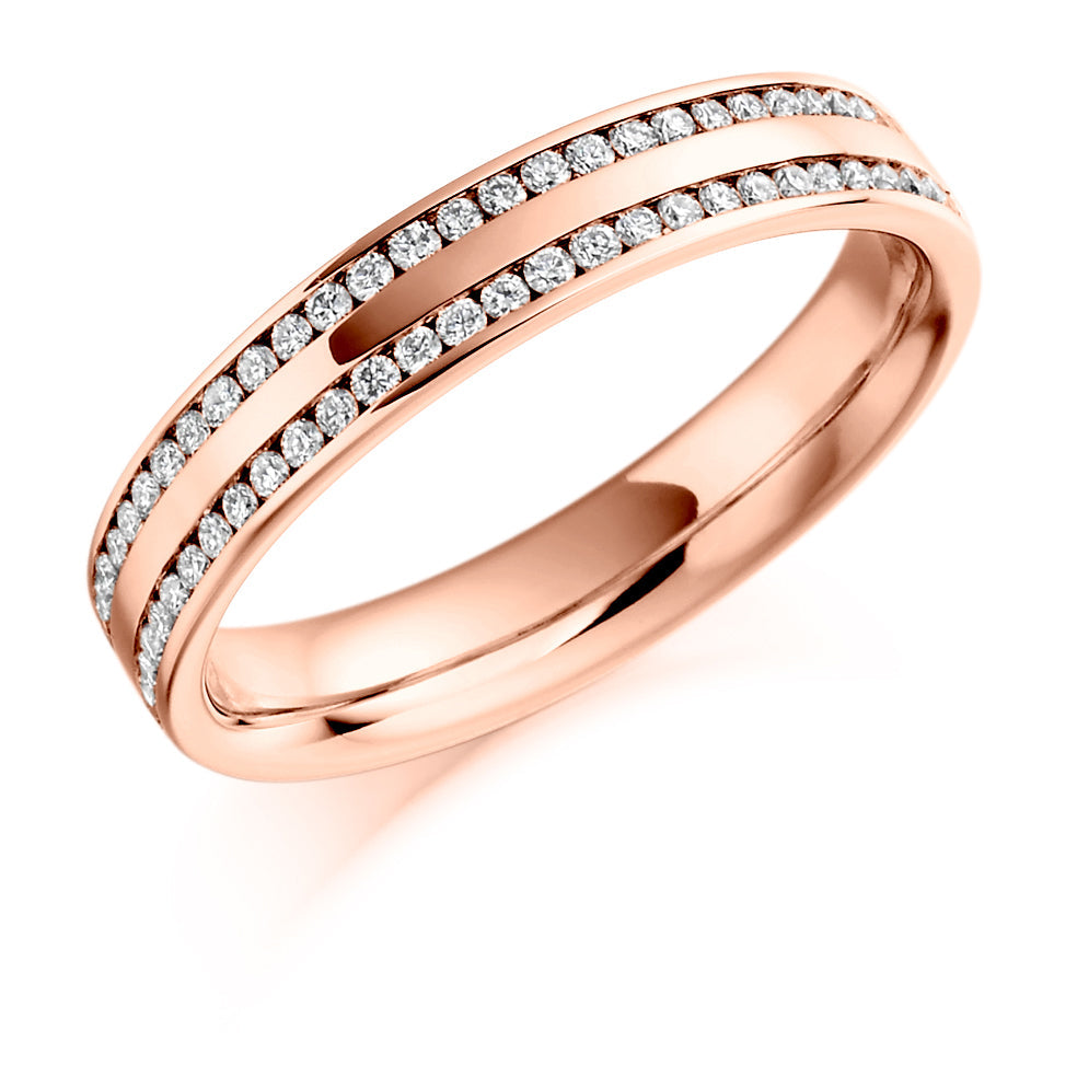 Channel-Set Half Eternity Ring, 0.26ct total in Rose Gold